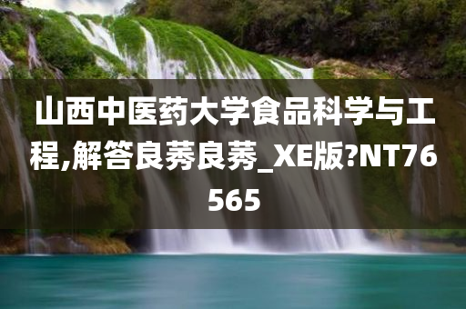 山西中医药大学食品科学与工程,解答良莠良莠_XE版?NT76565