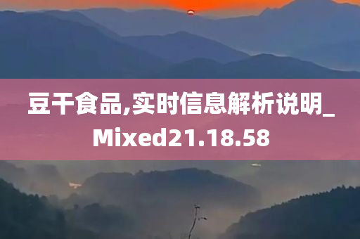 豆干食品,实时信息解析说明_Mixed21.18.58