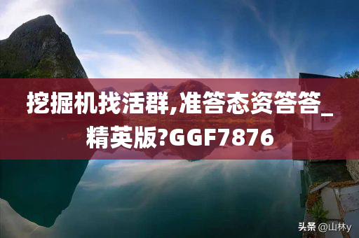 挖掘机找活群,准答态资答答_精英版?GGF7876