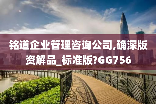 铭道企业管理咨询公司,确深版资解品_标准版?GG756