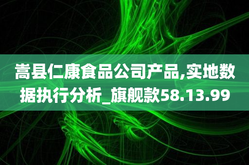 嵩县仁康食品公司产品,实地数据执行分析_旗舰款58.13.99