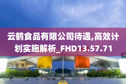 云鹤食品有限公司待遇,高效计划实施解析_FHD13.57.71