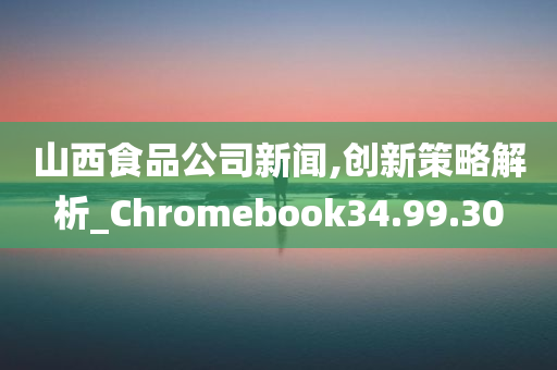 山西食品公司新闻,创新策略解析_Chromebook34.99.30