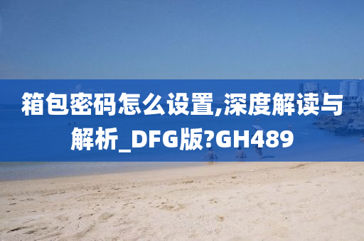 箱包密码怎么设置,深度解读与解析_DFG版?GH489