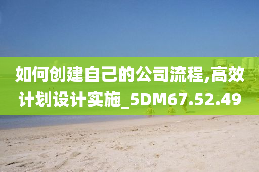 如何创建自己的公司流程,高效计划设计实施_5DM67.52.49