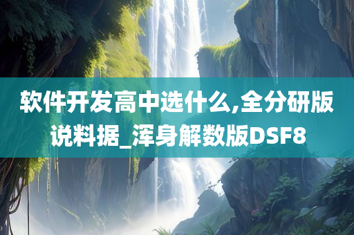 软件开发高中选什么,全分研版说料据_浑身解数版DSF8