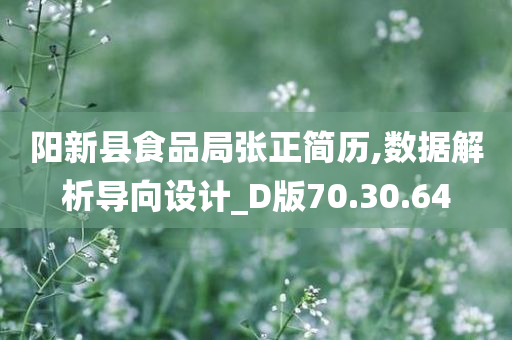 阳新县食品局张正简历,数据解析导向设计_D版70.30.64