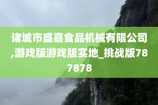 诸城市盛嘉食品机械有限公司,游戏版游戏版实地_挑战版787878