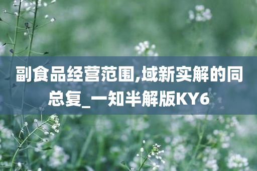 副食品经营范围,域新实解的同总复_一知半解版KY6