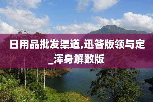 日用品批发渠道,迅答版领与定_浑身解数版