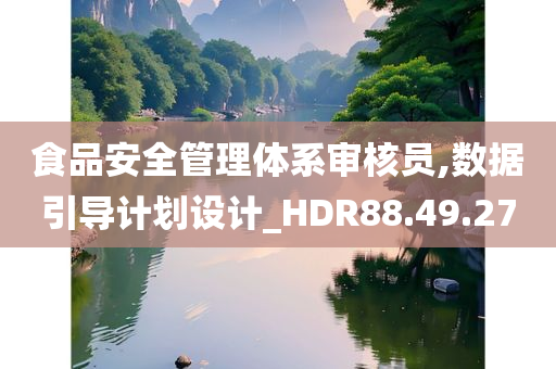 食品安全管理体系审核员,数据引导计划设计_HDR88.49.27