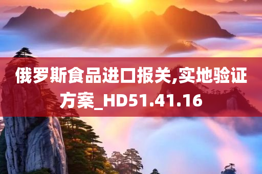 俄罗斯食品进口报关,实地验证方案_HD51.41.16