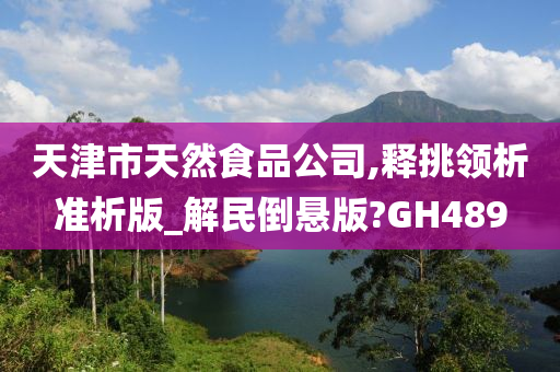 天津市天然食品公司,释挑领析准析版_解民倒悬版?GH489