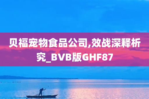 贝福宠物食品公司,效战深释析究_BVB版GHF87