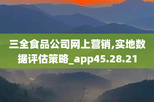 三全食品公司网上营销,实地数据评估策略_app45.28.21