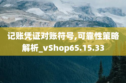 记账凭证对账符号,可靠性策略解析_vShop65.15.33