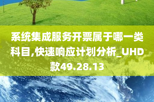 系统集成服务开票属于哪一类科目,快速响应计划分析_UHD款49.28.13