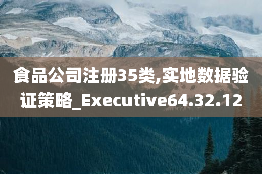 食品公司注册35类,实地数据验证策略_Executive64.32.12