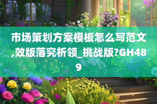 市场策划方案模板怎么写范文,效版落究析领_挑战版?GH489