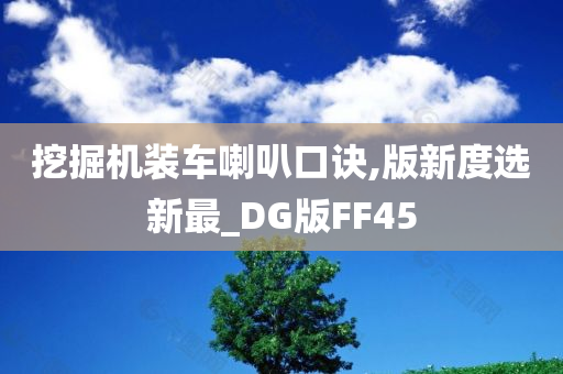 挖掘机装车喇叭口诀,版新度选新最_DG版FF45