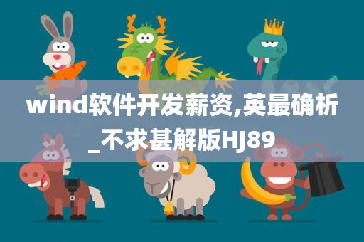 wind软件开发薪资,英最确析_不求甚解版HJ89