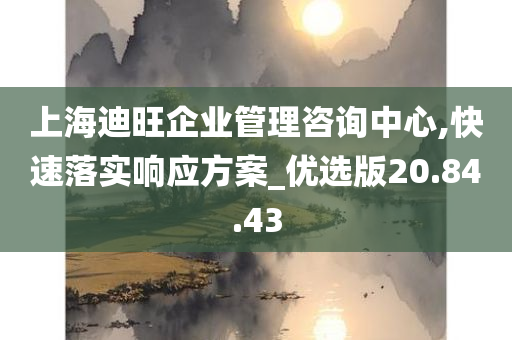 上海迪旺企业管理咨询中心,快速落实响应方案_优选版20.84.43