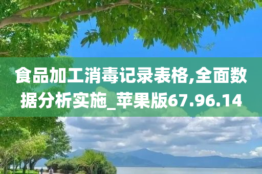 食品加工消毒记录表格,全面数据分析实施_苹果版67.96.14