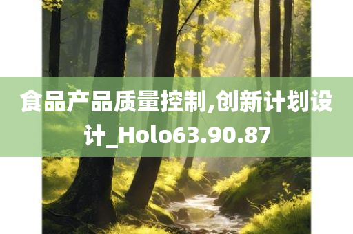 食品产品质量控制,创新计划设计_Holo63.90.87