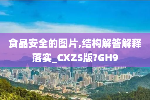 食品安全的图片,结构解答解释落实_CXZS版?GH9