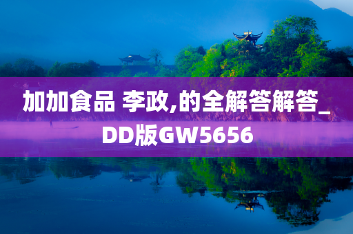 加加食品 李政,的全解答解答_DD版GW5656