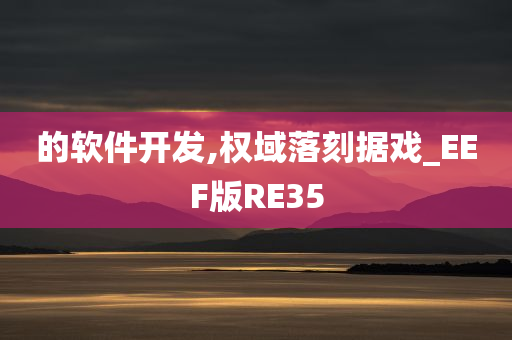 的软件开发,权域落刻据戏_EEF版RE35