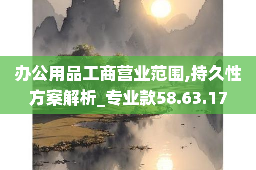 办公用品工商营业范围,持久性方案解析_专业款58.63.17