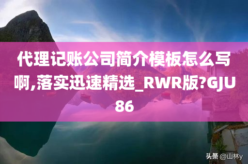 代理记账公司简介模板怎么写啊,落实迅速精选_RWR版?GJU86