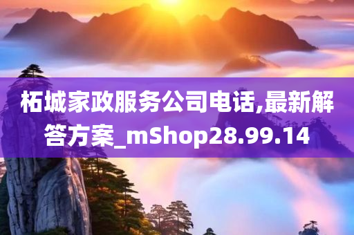 柘城家政服务公司电话,最新解答方案_mShop28.99.14