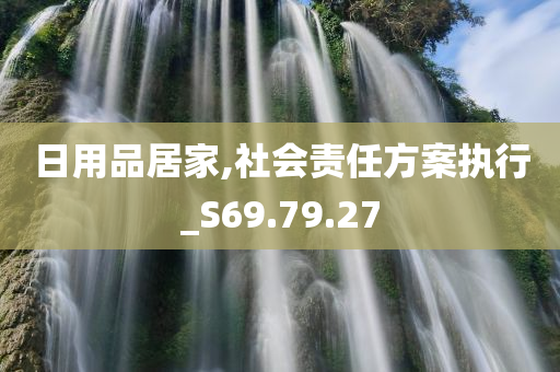 日用品居家,社会责任方案执行_S69.79.27