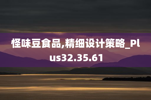 怪味豆食品,精细设计策略_Plus32.35.61