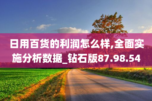 日用百货的利润怎么样,全面实施分析数据_钻石版87.98.54