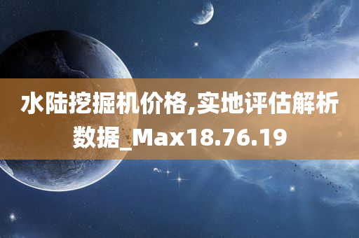 水陆挖掘机价格,实地评估解析数据_Max18.76.19