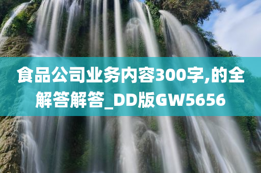 食品公司业务内容300字,的全解答解答_DD版GW5656