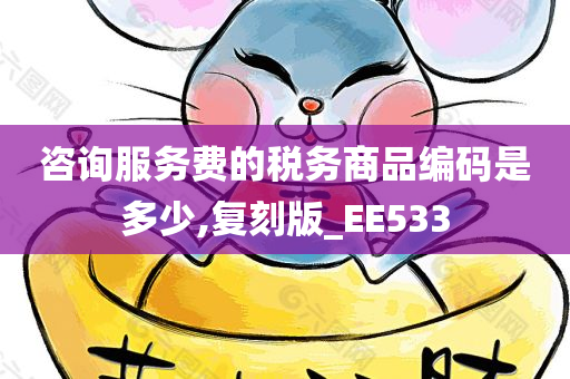 咨询服务费的税务商品编码是多少,复刻版_EE533