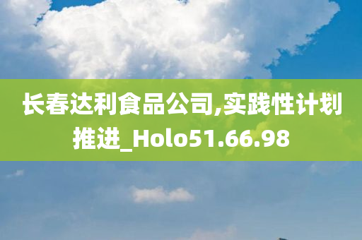 长春达利食品公司,实践性计划推进_Holo51.66.98