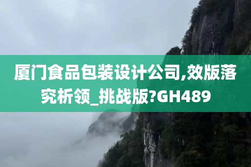 厦门食品包装设计公司,效版落究析领_挑战版?GH489