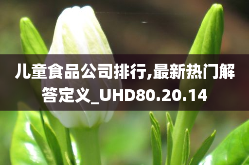 儿童食品公司排行,最新热门解答定义_UHD80.20.14