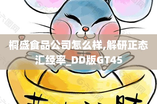 桐盛食品公司怎么样,解研正态汇经率_DD版GT45