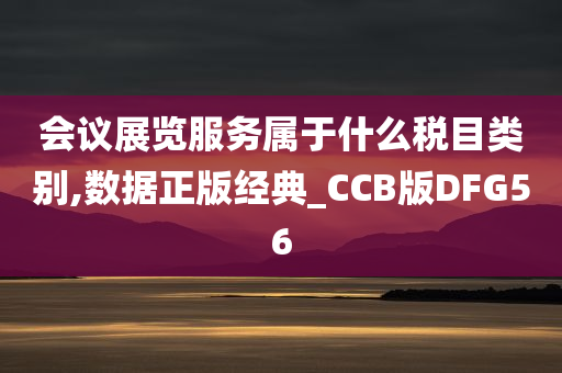 会议展览服务属于什么税目类别,数据正版经典_CCB版DFG56