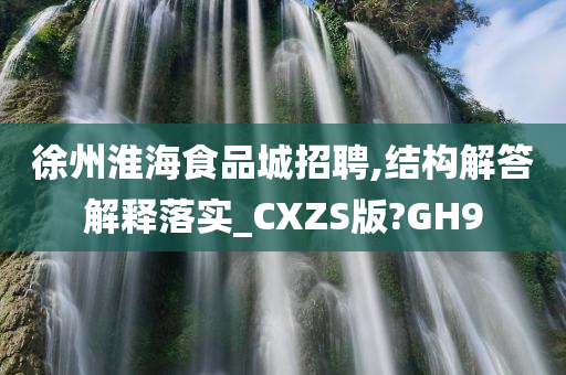 徐州淮海食品城招聘,结构解答解释落实_CXZS版?GH9