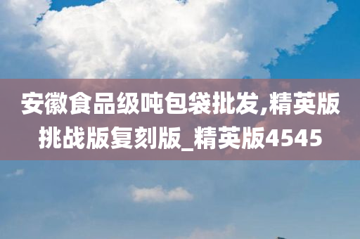 安徽食品级吨包袋批发,精英版挑战版复刻版_精英版4545