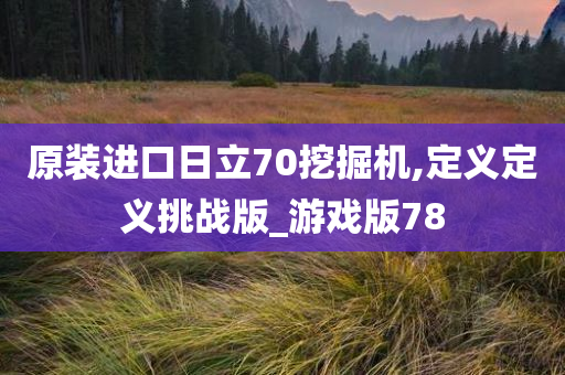 原装进口日立70挖掘机,定义定义挑战版_游戏版78