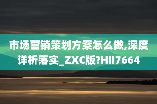 市场营销策划方案怎么做,深度详析落实_ZXC版?HII7664