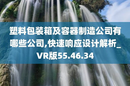 塑料包装箱及容器制造公司有哪些公司,快速响应设计解析_VR版55.46.34